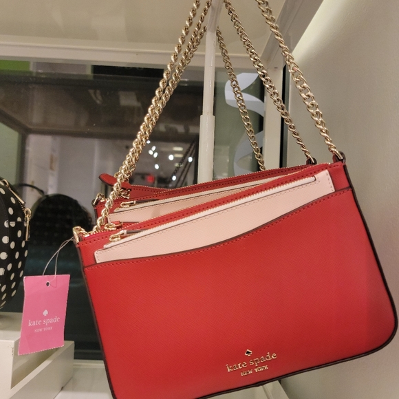 ♠️Kate Spade Staci Triple Crossbody Heart Pop NWT
